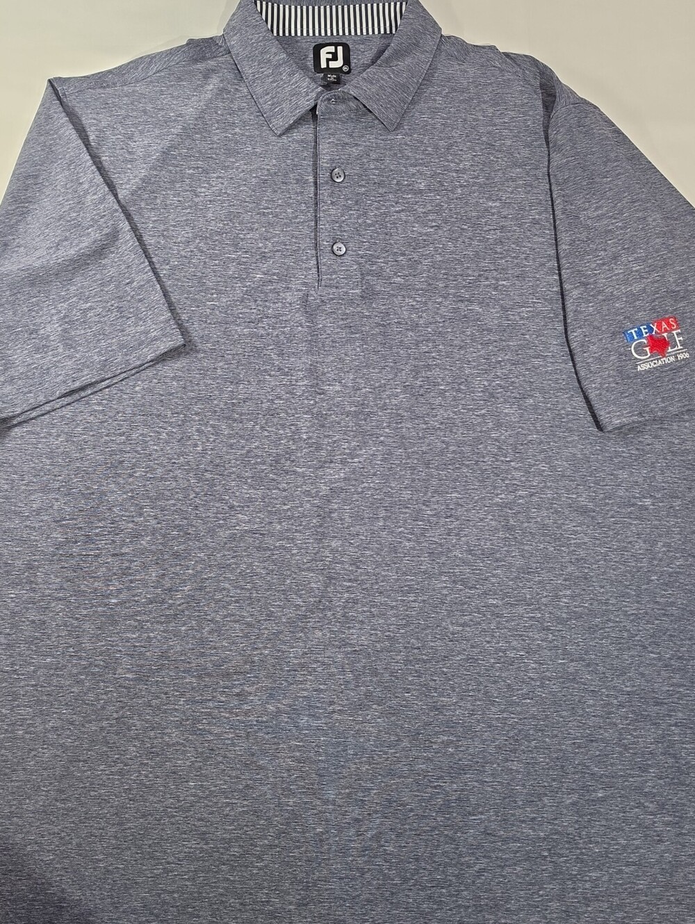 FootJoy Polo Shirt Men’s Size 2XL Gray Golf Stretch Casual Texas Golf Ass.